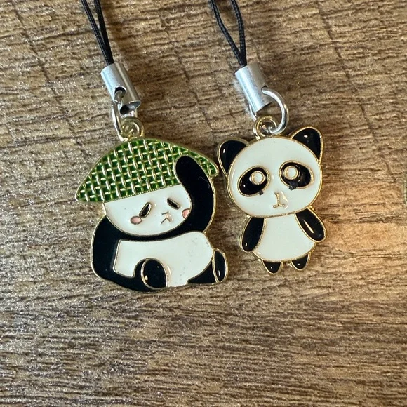 Cute Panda Phone Charms Set - Picture 2 of 3